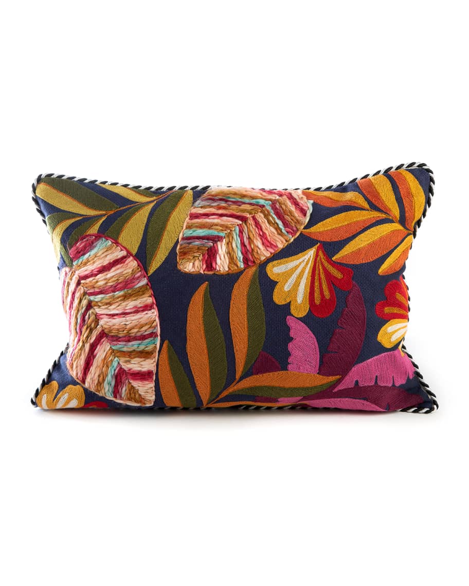 MacKenzieChilds Paradise Jungle Lumbar Pillow Horchow