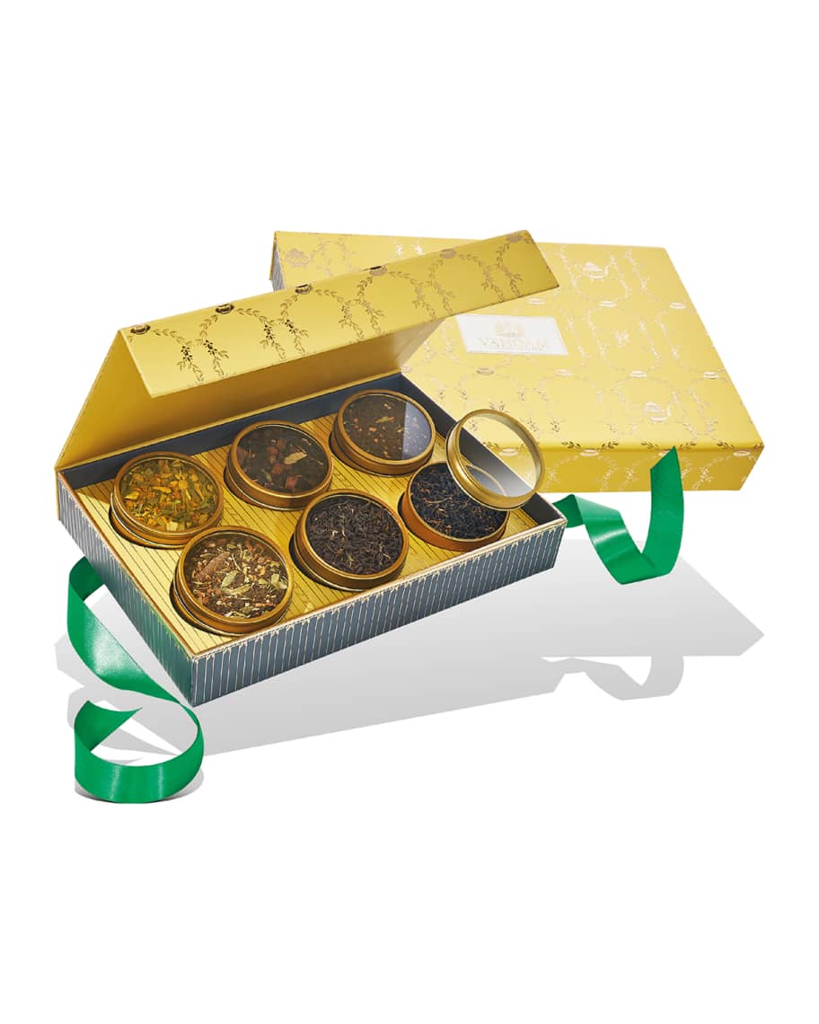 Image 1 of 5: Glow - Luxurious Tea Gift Set | 6 Delicious Teas Packed In Gold Tin Caddies