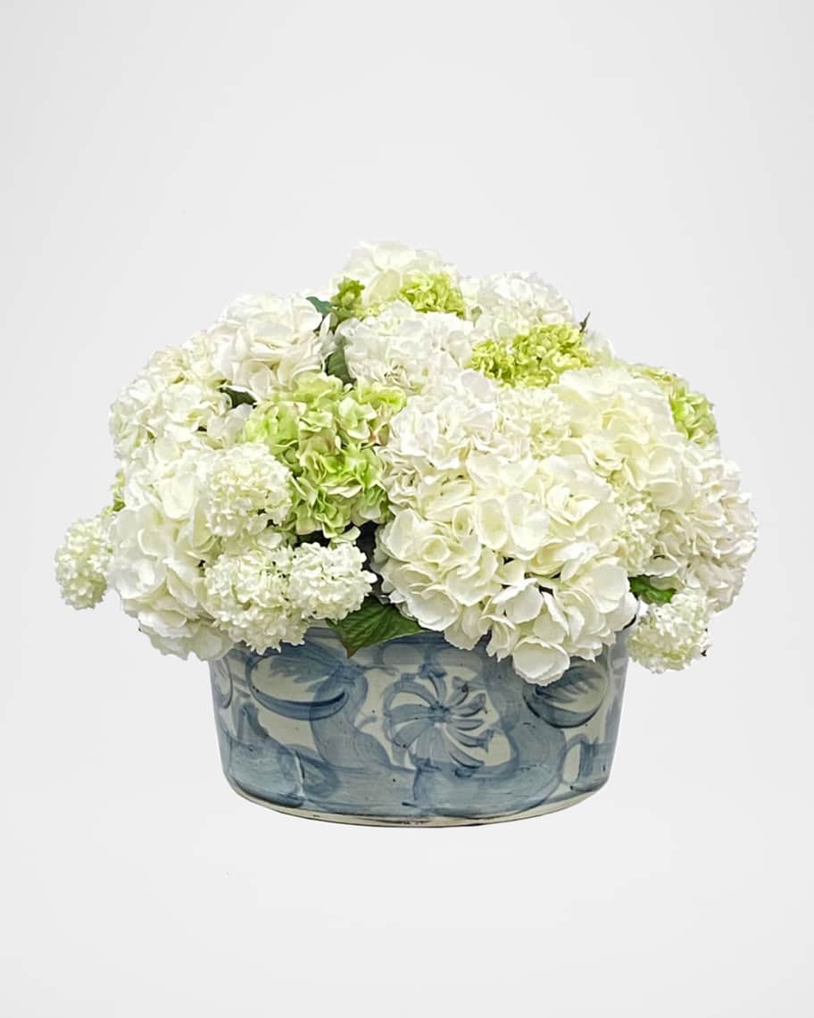 Winward Home Hydrangea Mix in Ceramic Pot | Horchow