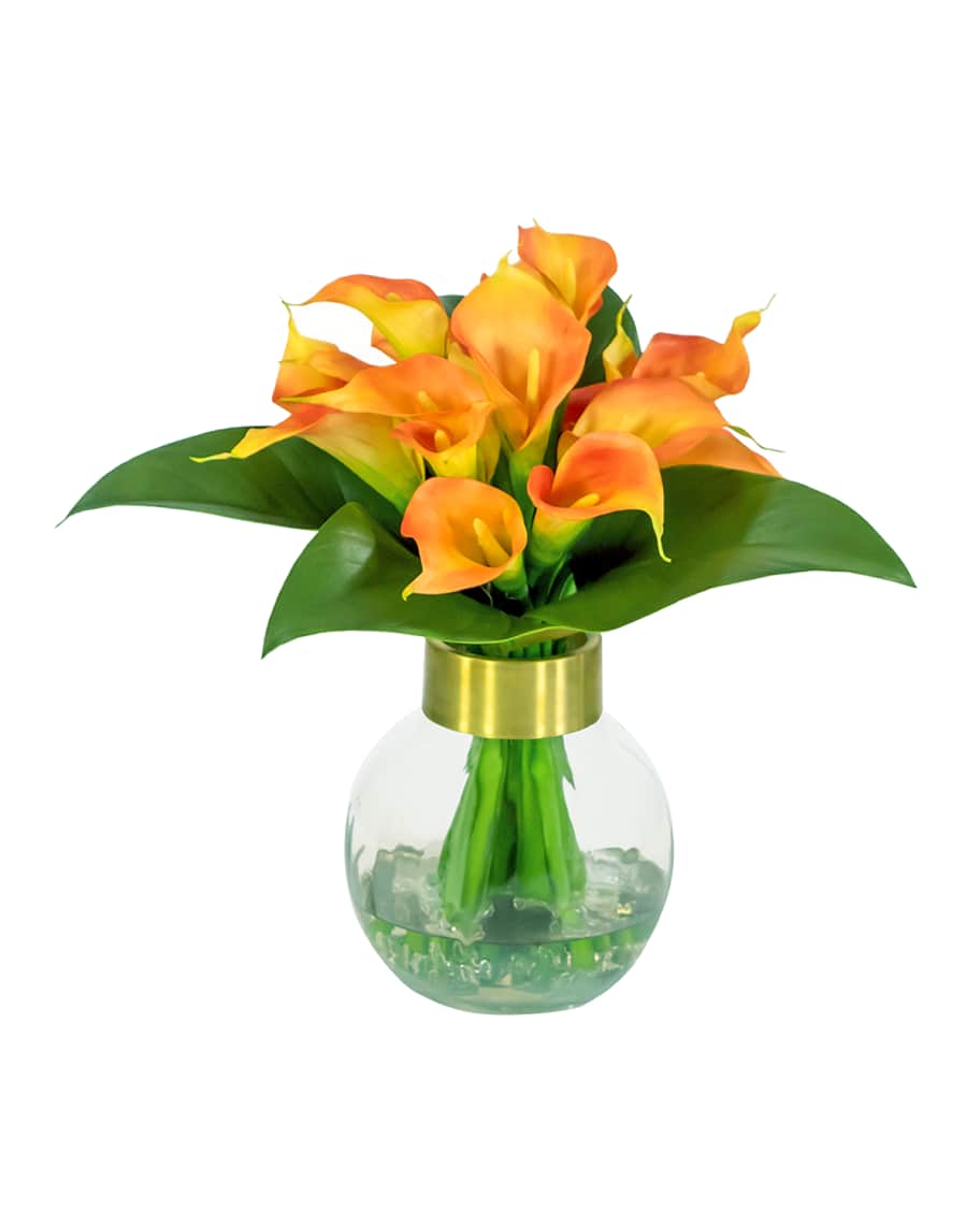 Winward Home Calla Lily in Lantern Vase Horchow