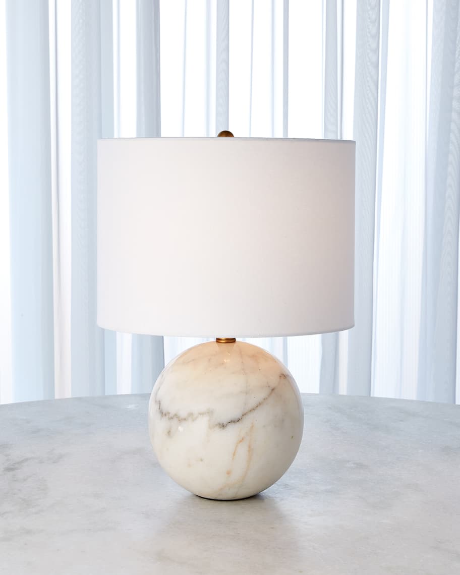 Image 2 of 3: Marble Sphere Lamp