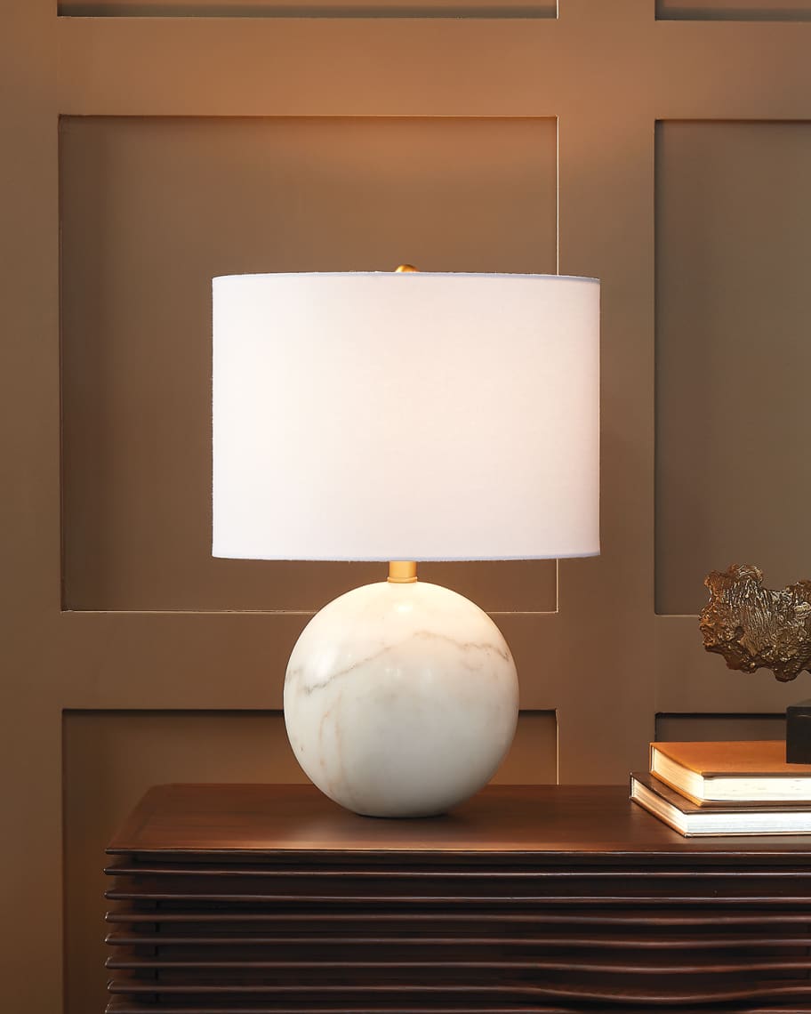 Image 1 of 3: Marble Sphere Lamp