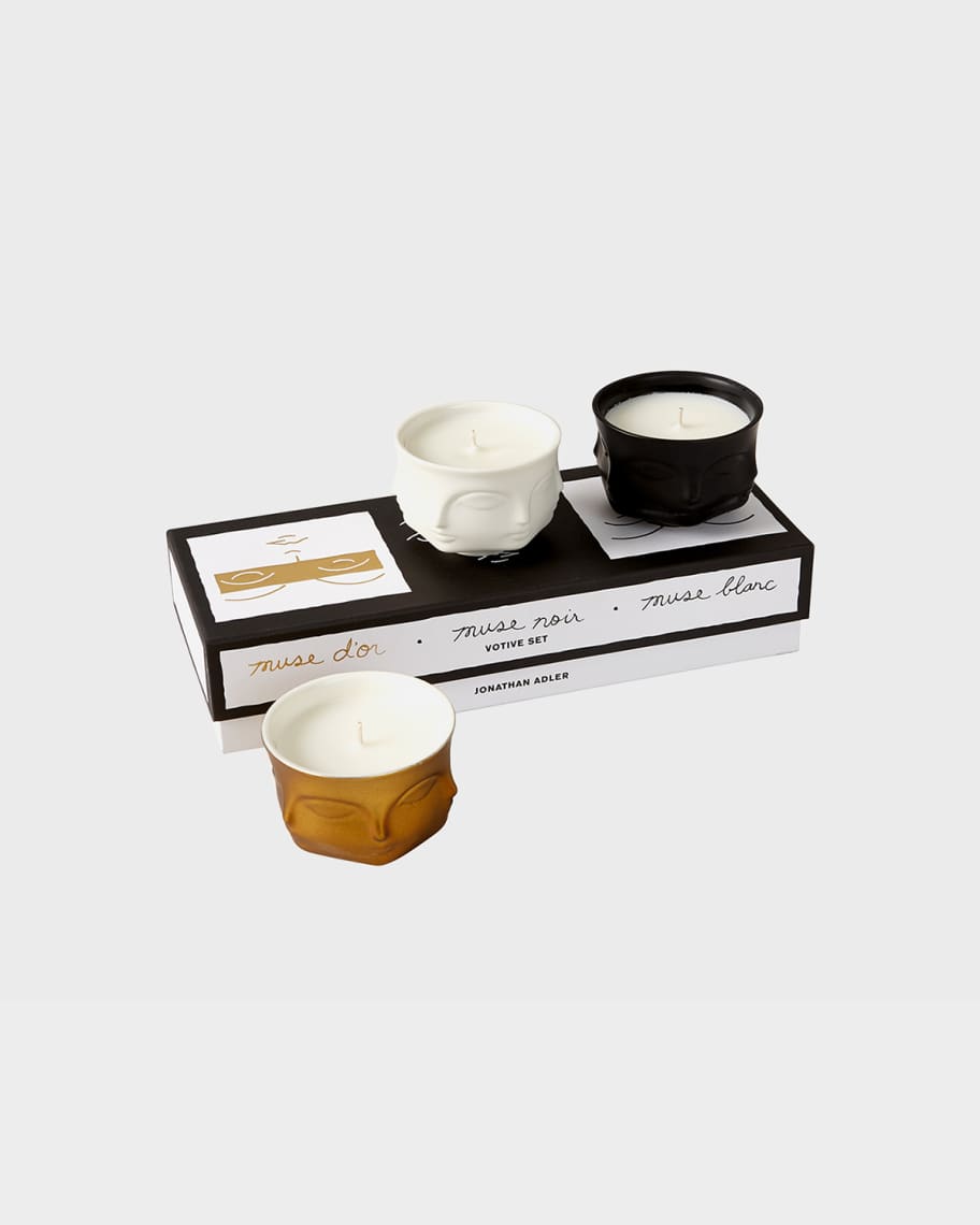 Jonathan Adler Muse Votive Candle, Set of 3