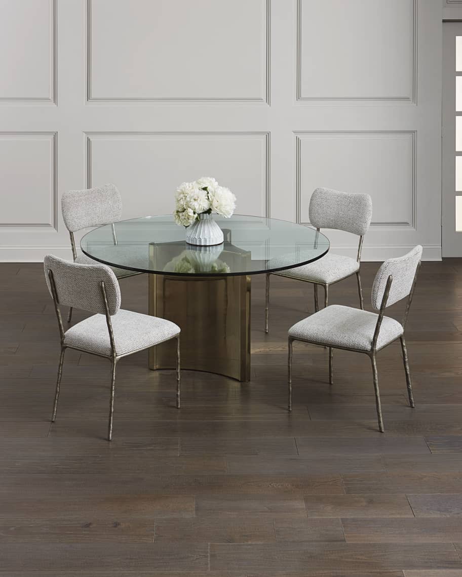 Bernhardt glass outlet dining table