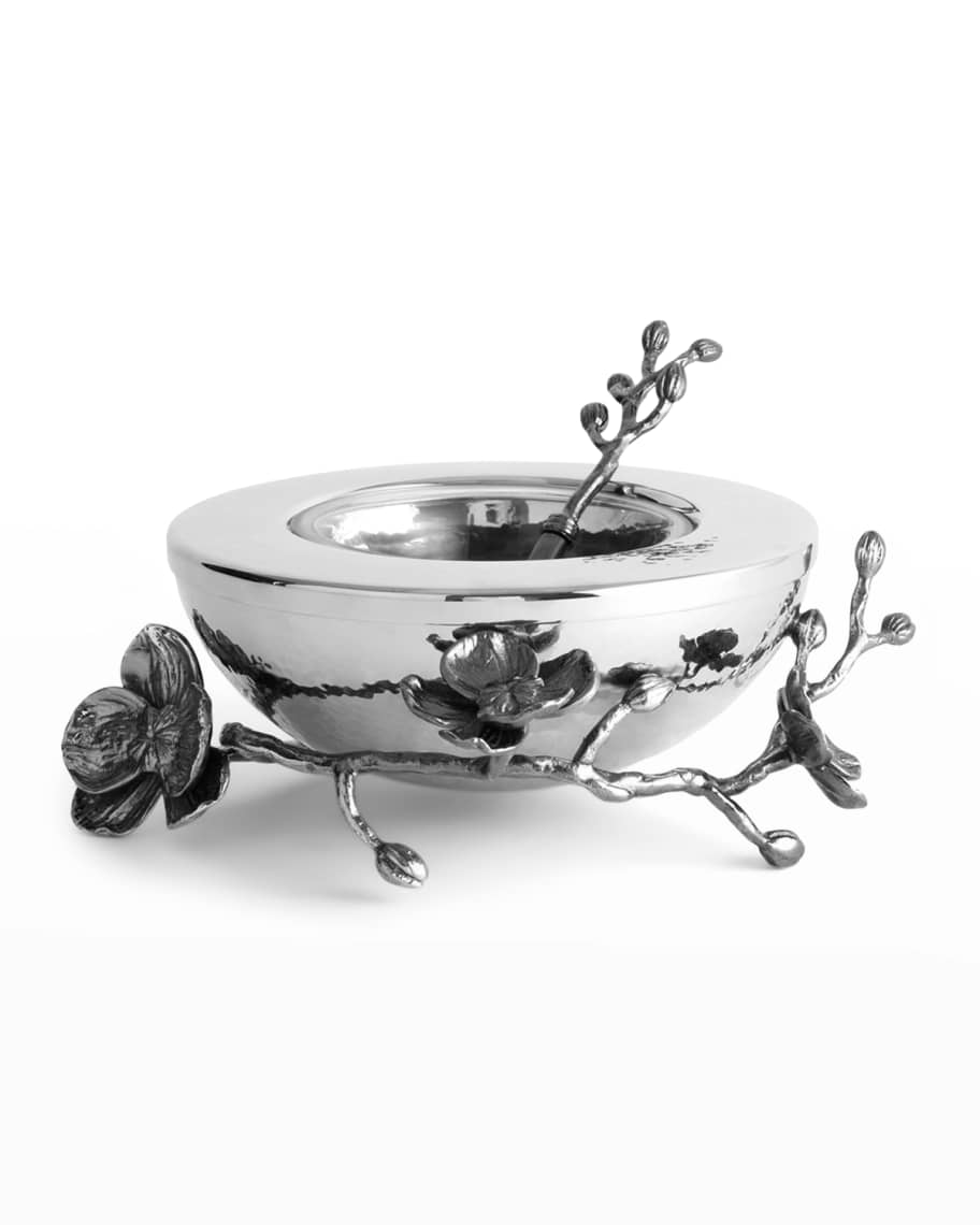 Michael Aram Black Orchid Caviar Dish with Spoon | Horchow