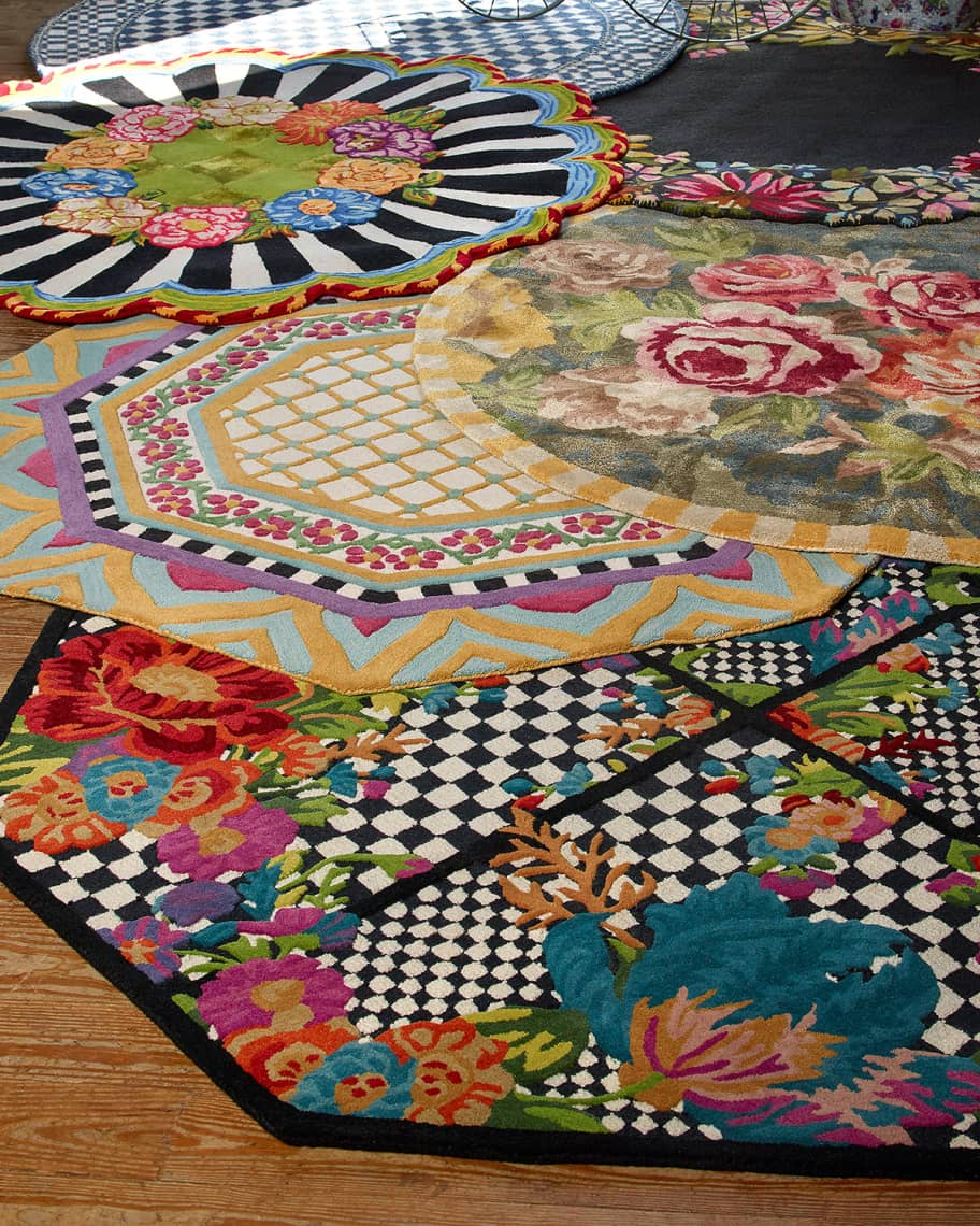 Image 2 of 2: Flower Market Trellis Rug, 6'
