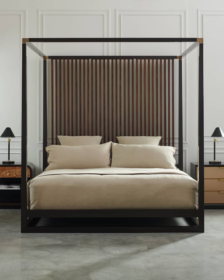 Caracole Pinstripe King Bed, Caracole King Bed