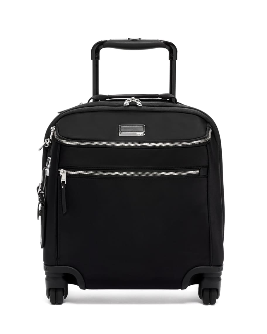 TUMI Oxford Compact Carry On Luggage Black Silver Horchow
