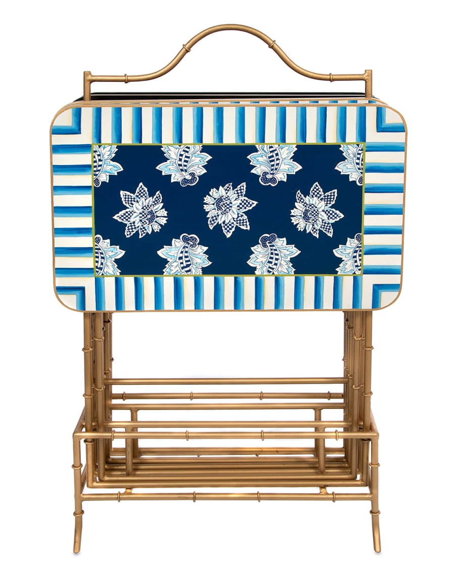 Image 2 of 2: Chinoiserie Cocktail Trays, Set of 4