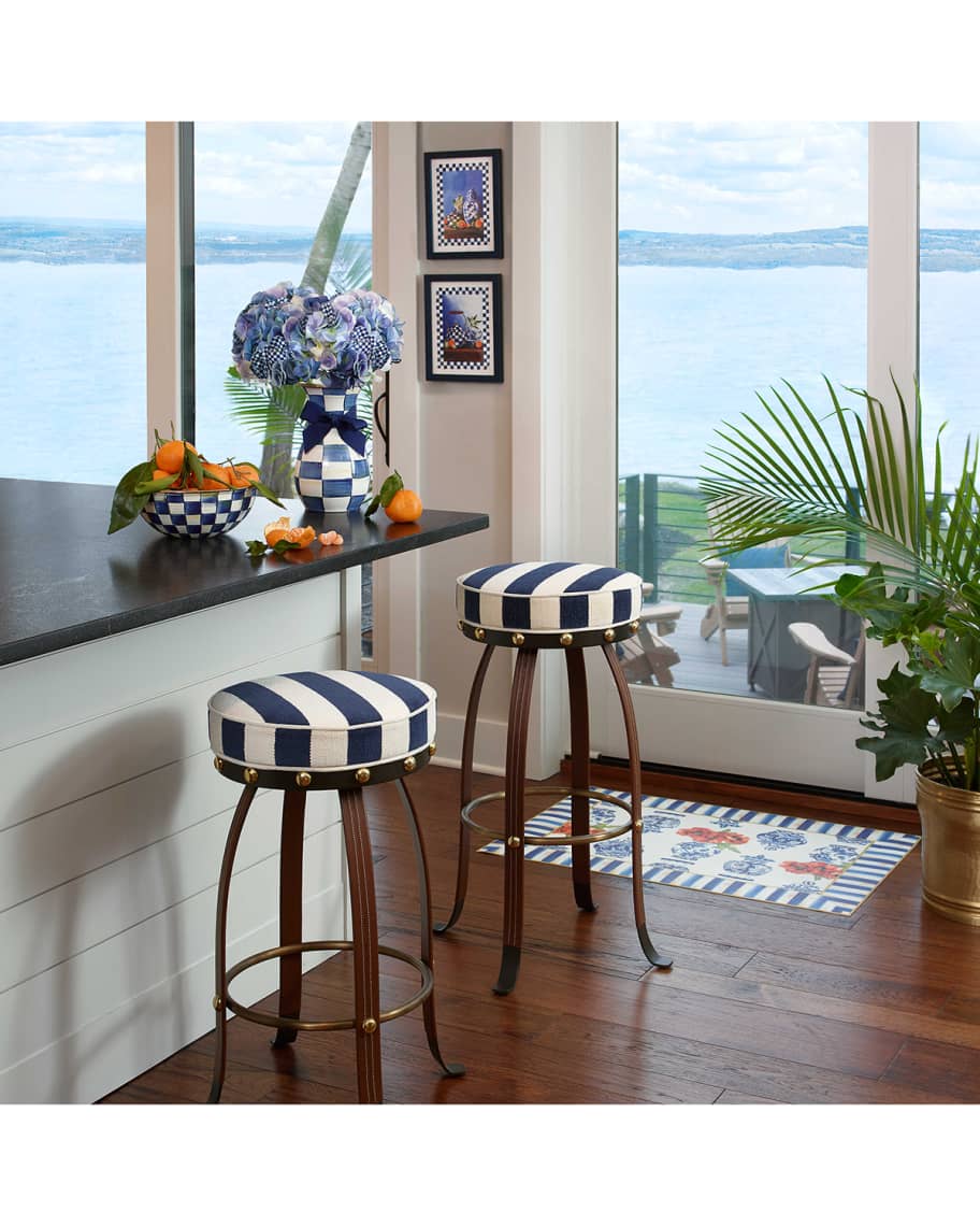 Image 2 of 2: Flatiron Counter Stool, Navy