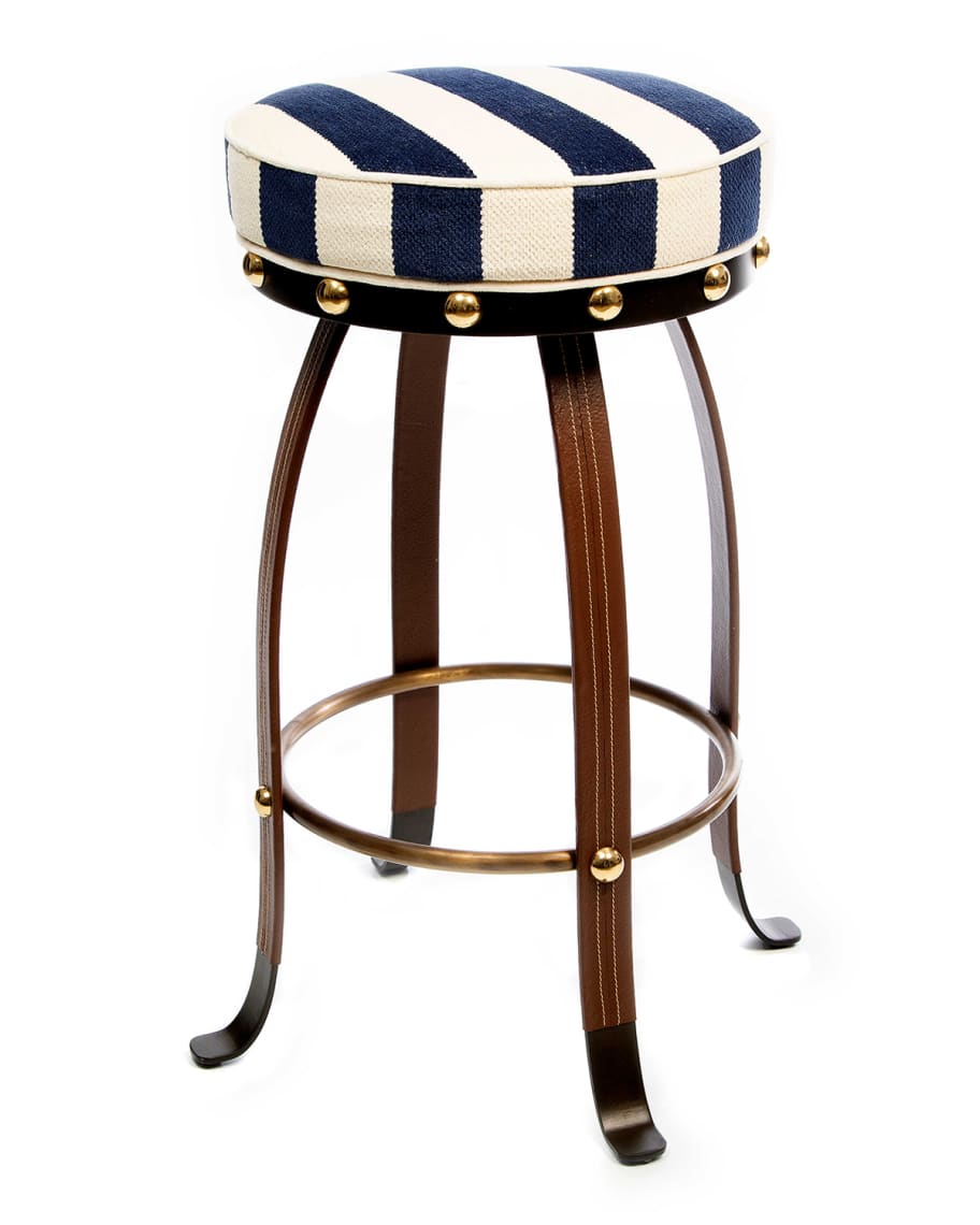 Image 1 of 2: Flatiron Counter Stool, Navy