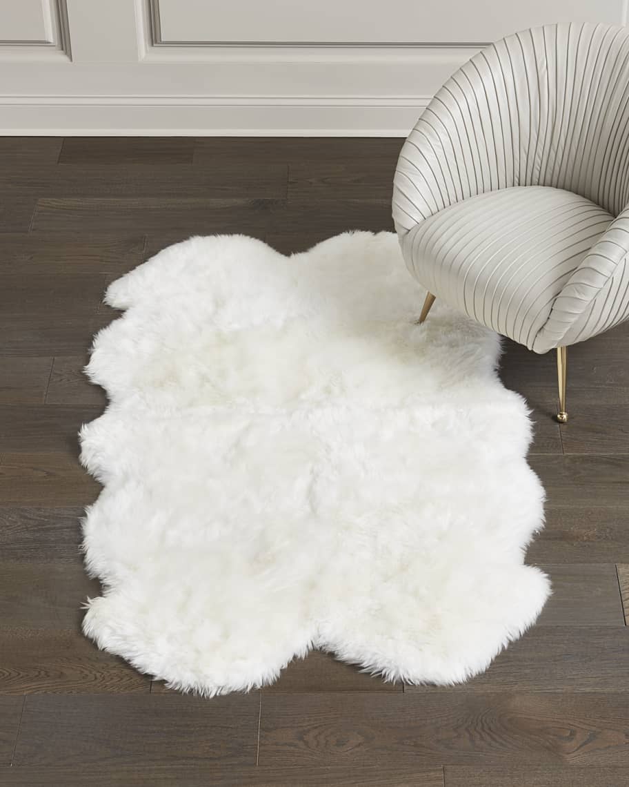 Interlude Home Ivory Sheepskin Rug, 4' x 6' Horchow