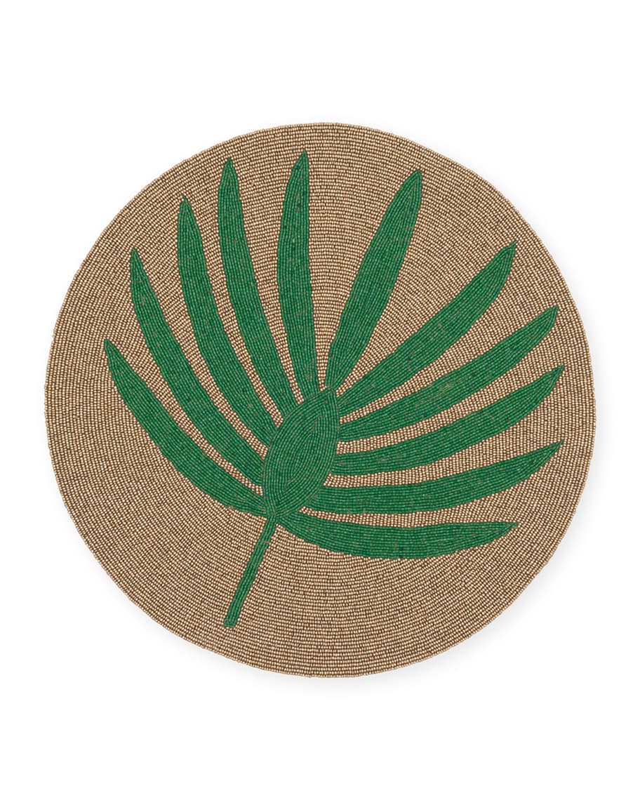 Image 1 of 3: Palm Frond Placemat, Green