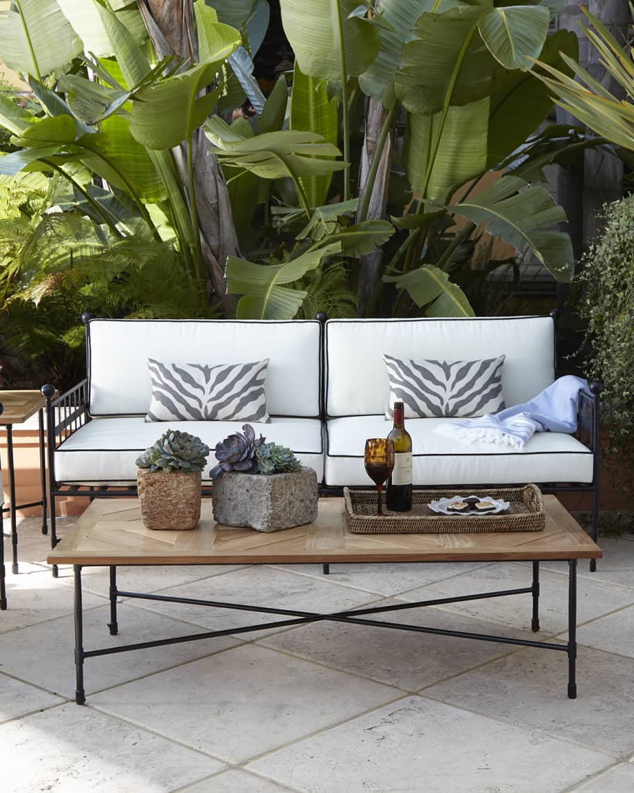 Avery Neoclassical Outdoor Sofa Horchow