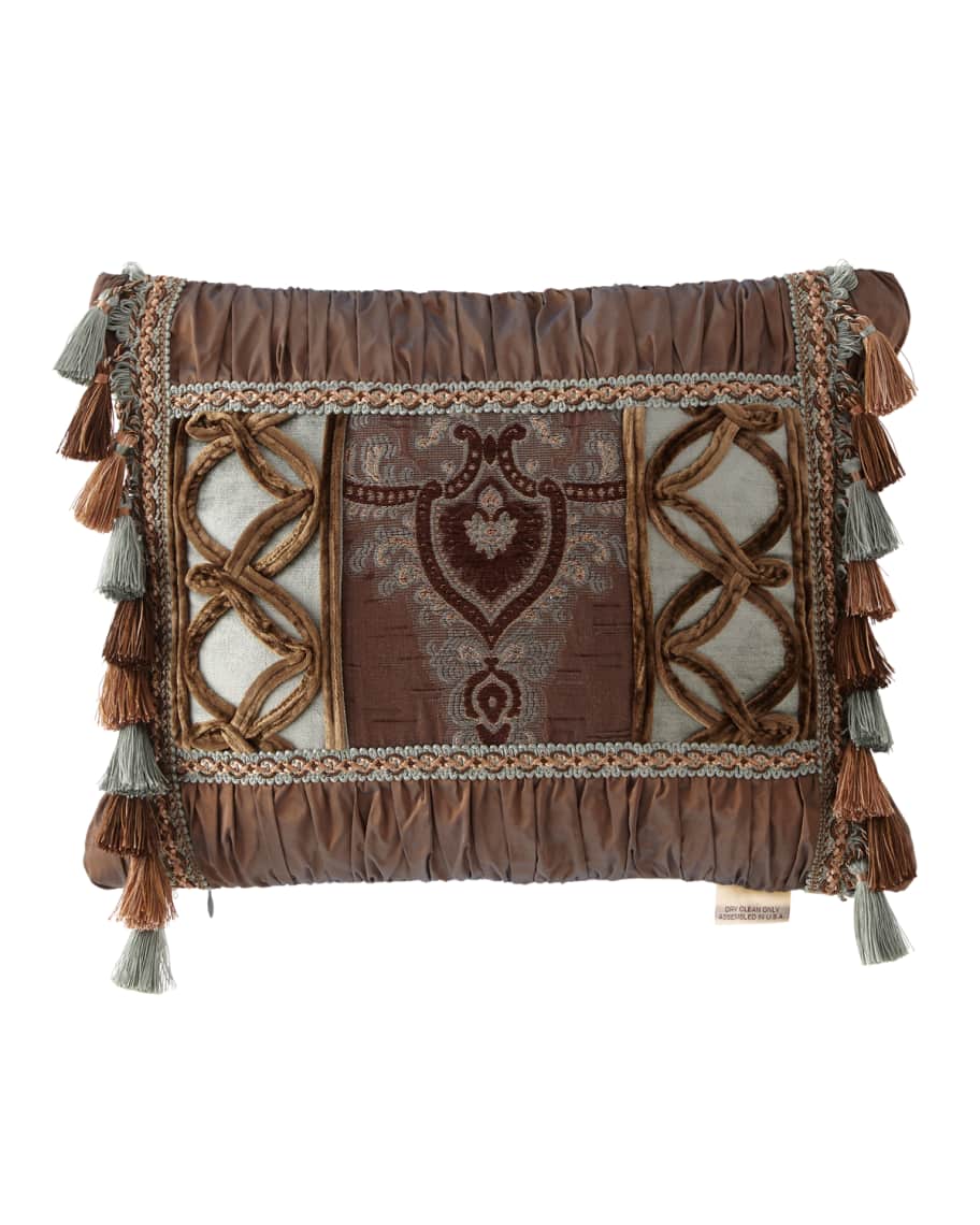 Dian Austin Couture Home Brompton Court Pieced Pillow, 17" x 14" Horchow