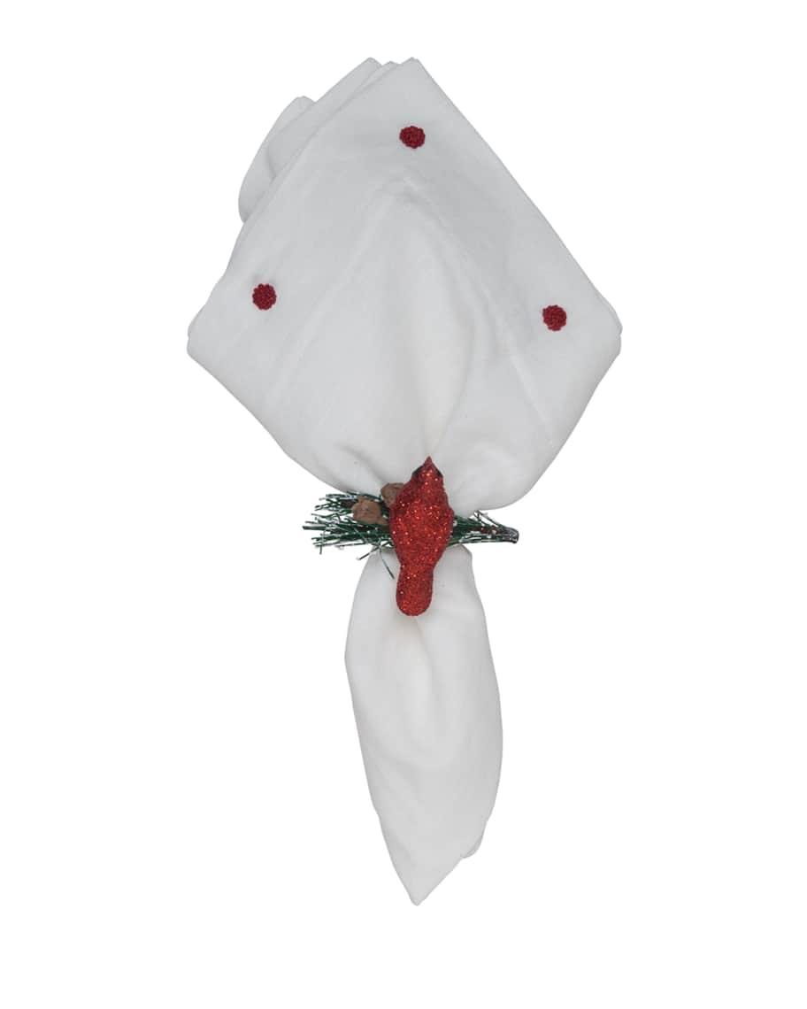 Image 2 of 3: Berry Ruby Embroidered Napkin