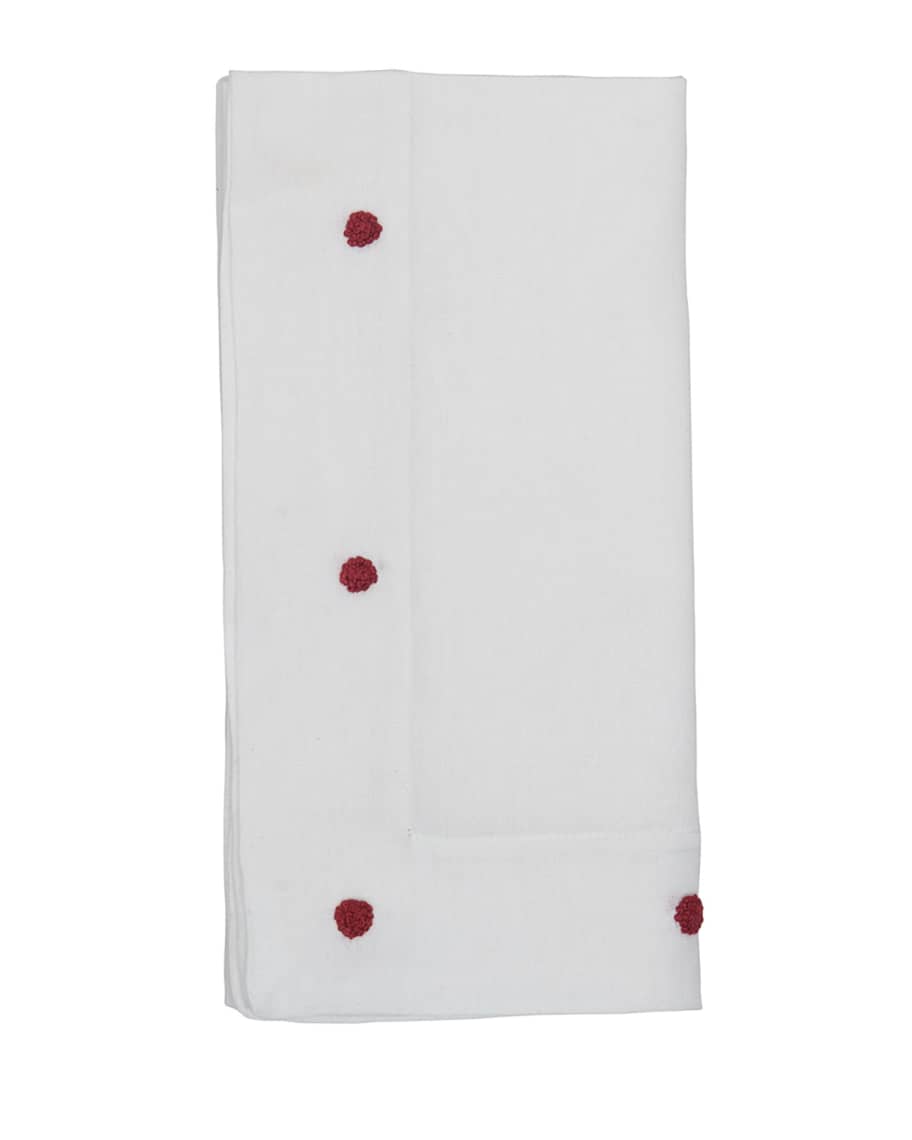 Image 1 of 3: Berry Ruby Embroidered Napkin