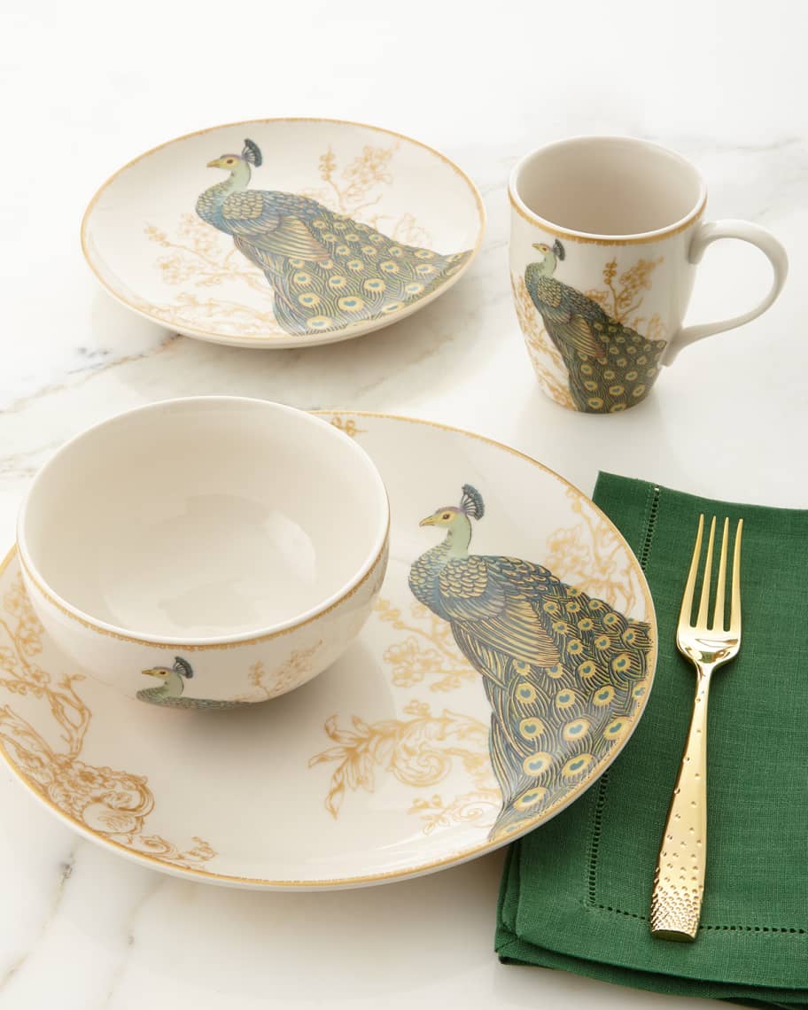 Peacock dinnerware hot sale