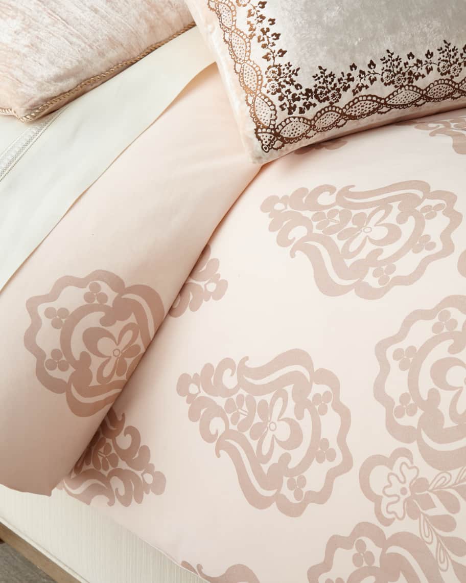Image 1 of 1: Rose Gold Queen Duvet Cover