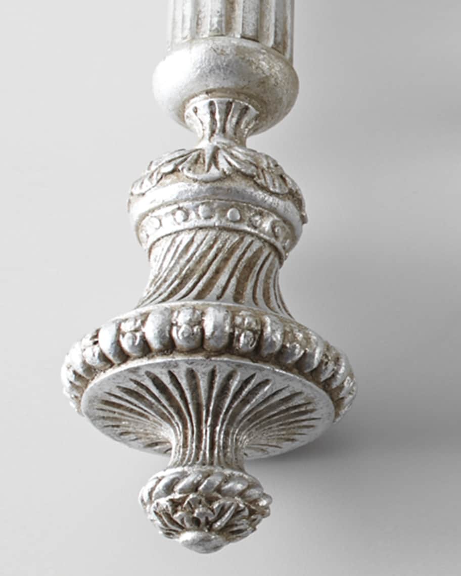 Image 1 of 4: Two Silver-Leaf-Finished "Italian Renaissance" Finials