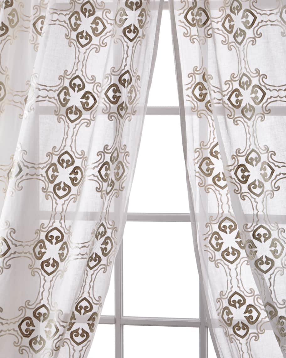 Image 1 of 1: Frazer Cotton Organdy Curtain, 108"