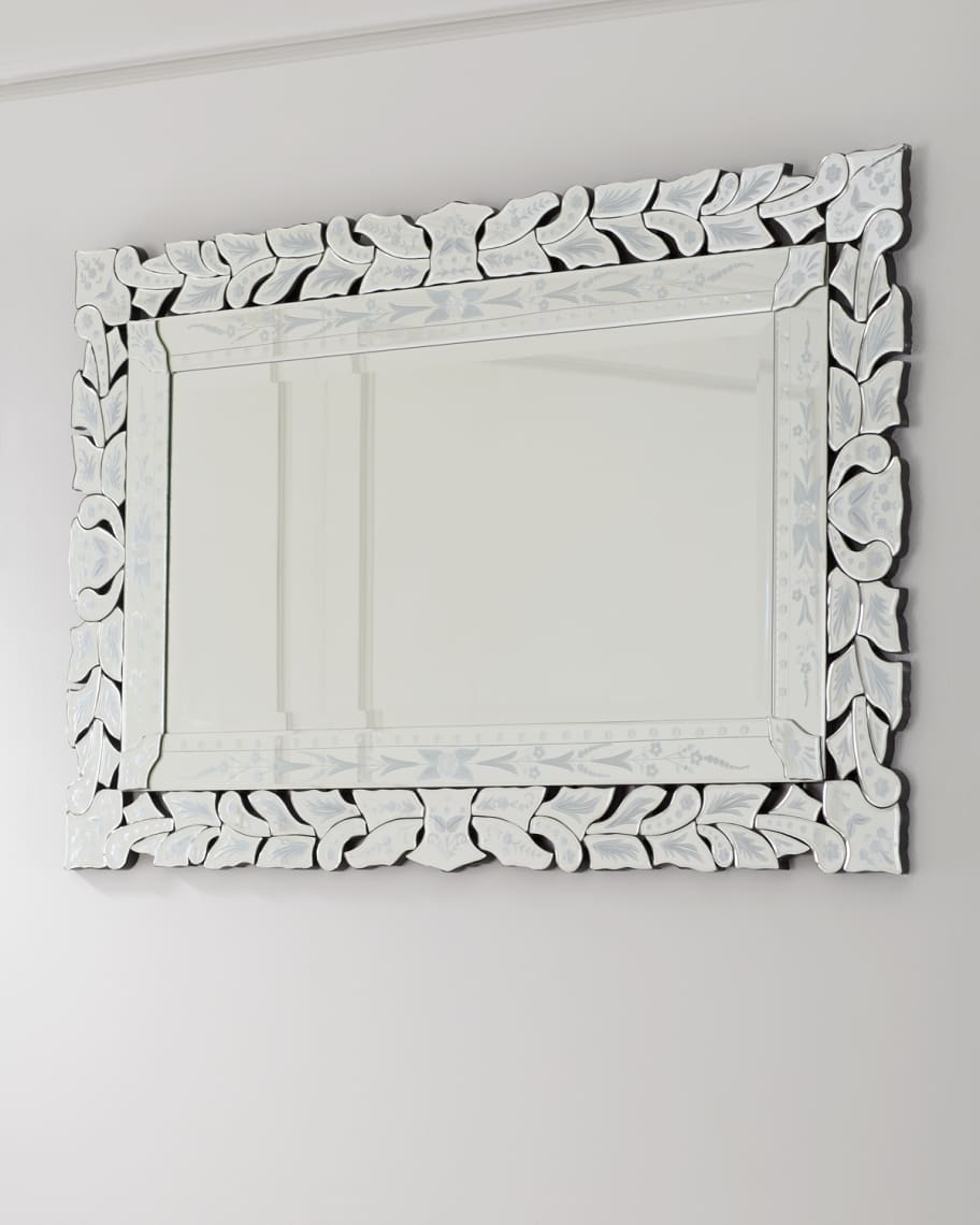 Image 2 of 2: Rectangular Venetian Mirror