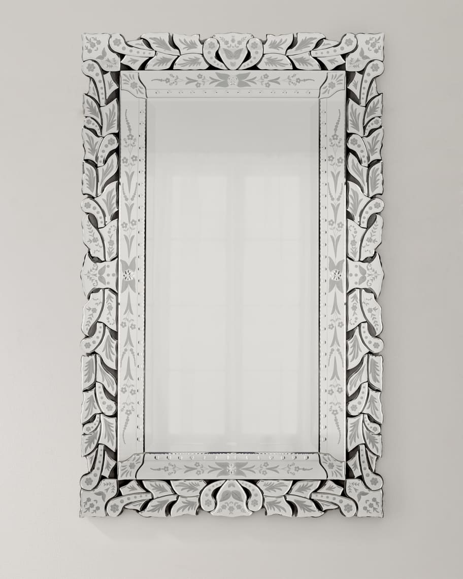 Image 1 of 2: Rectangular Venetian Mirror
