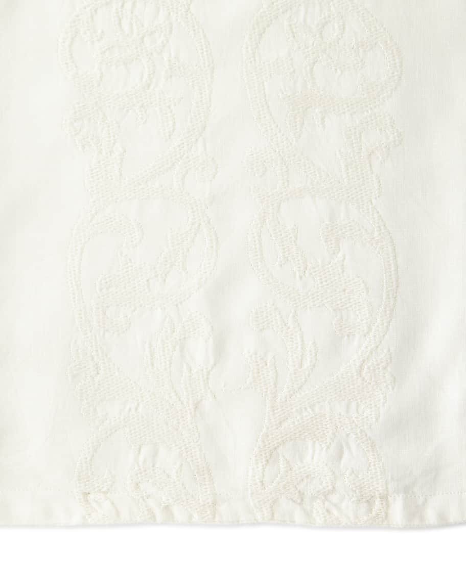 Image 3 of 3: Allegra European Sham with Embroidered Inset