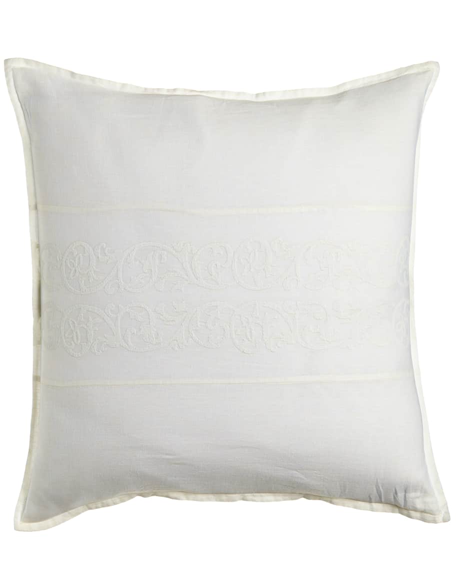 Image 2 of 3: Allegra European Sham with Embroidered Inset