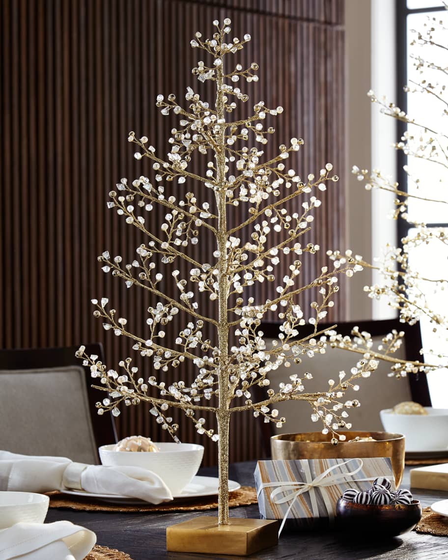 Image 1 of 3: Glimmer & Gold Crystal Tree, 24"