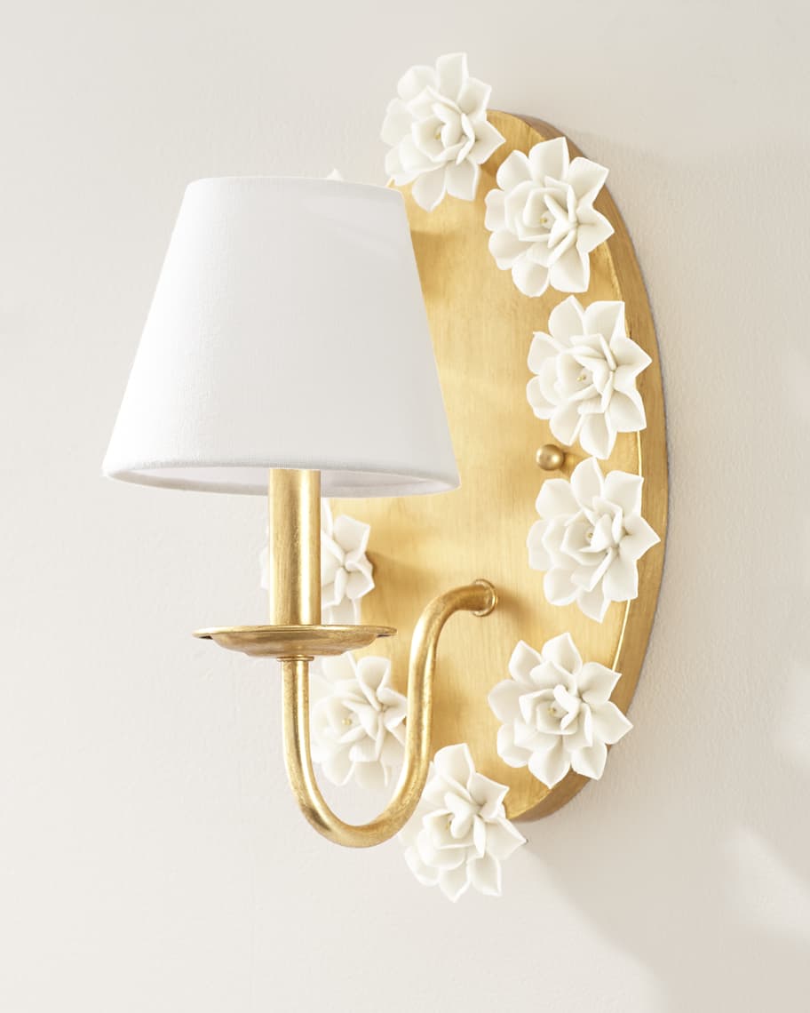 Porcelain Flower Sconce Horchow