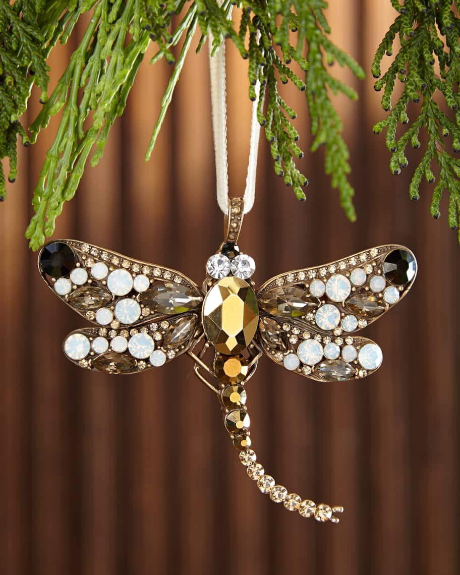 Image 1 of 1: Large Dragonfly Christmas Ornament