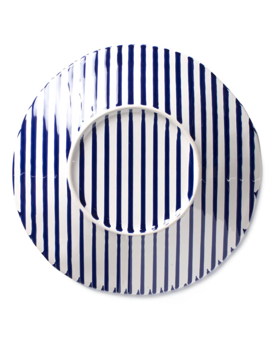 Image 2 of 2: Stripe Dinner Plate