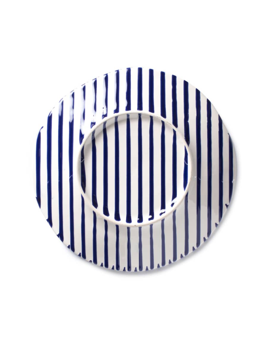Image 2 of 2: Stripe Salad Plate