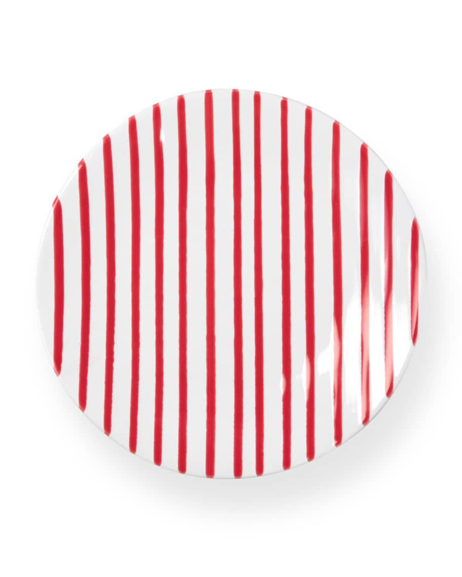 Image 1 of 3: Striped Salad Plate