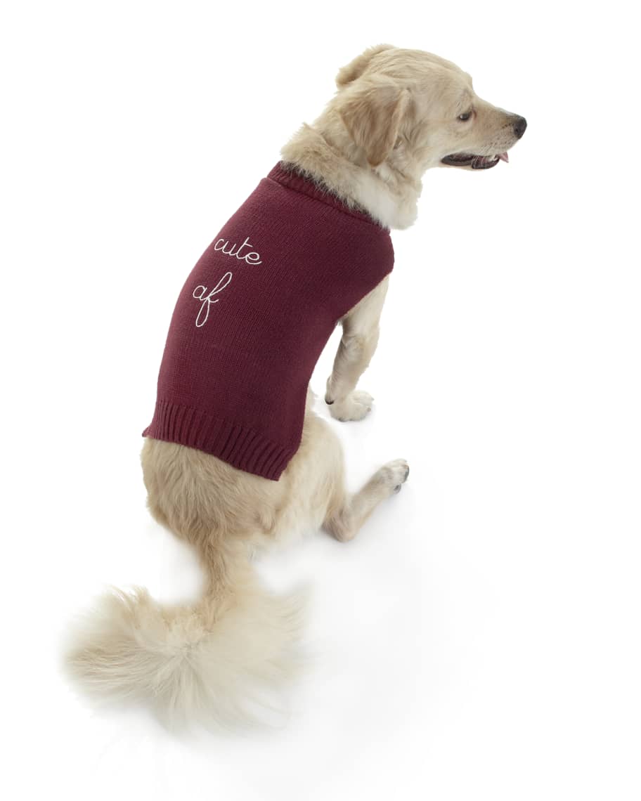 Image 3 of 3: "Cute AF" Dog Sweater