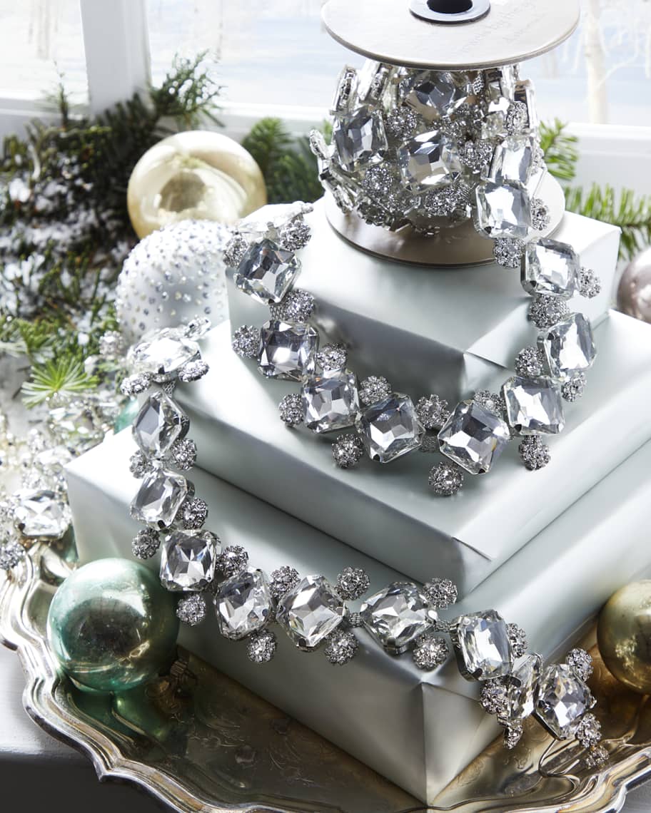 D. Stevens Princess Cut Crystal Glass Garland Horchow