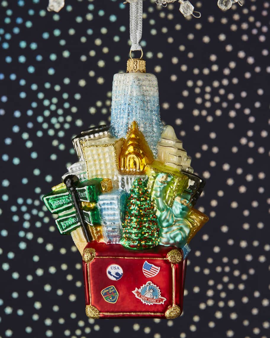 Image 1 of 2: NYC Suitcase Ornament