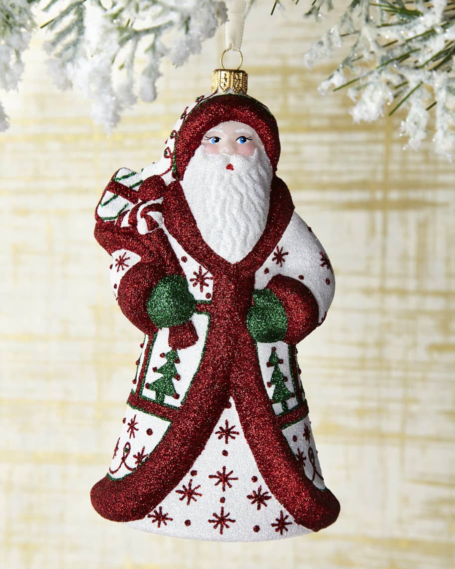 Image 1 of 1: Spruce Santa Ornament