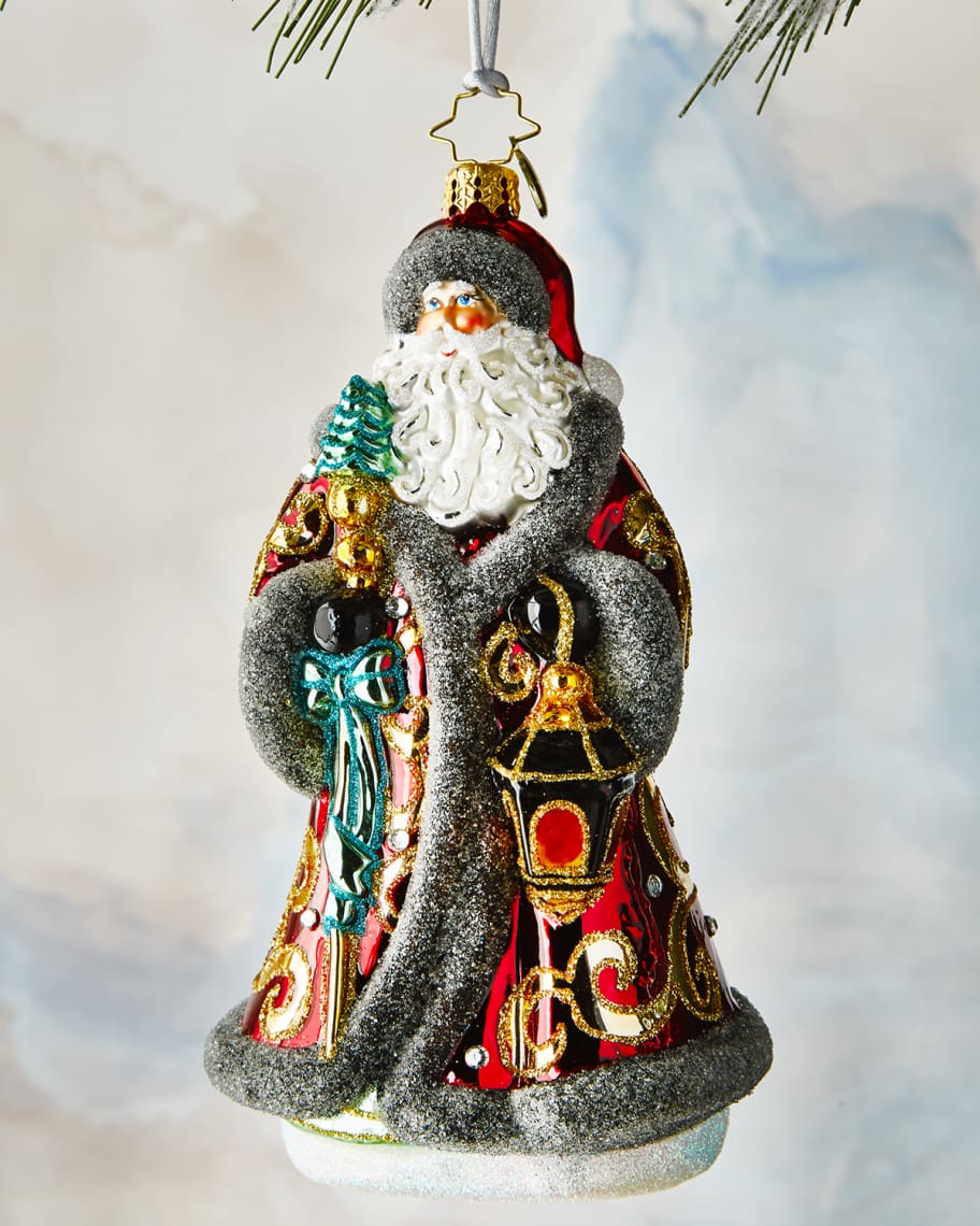 Image 1 of 1: Traveling Father Christmas Ornament