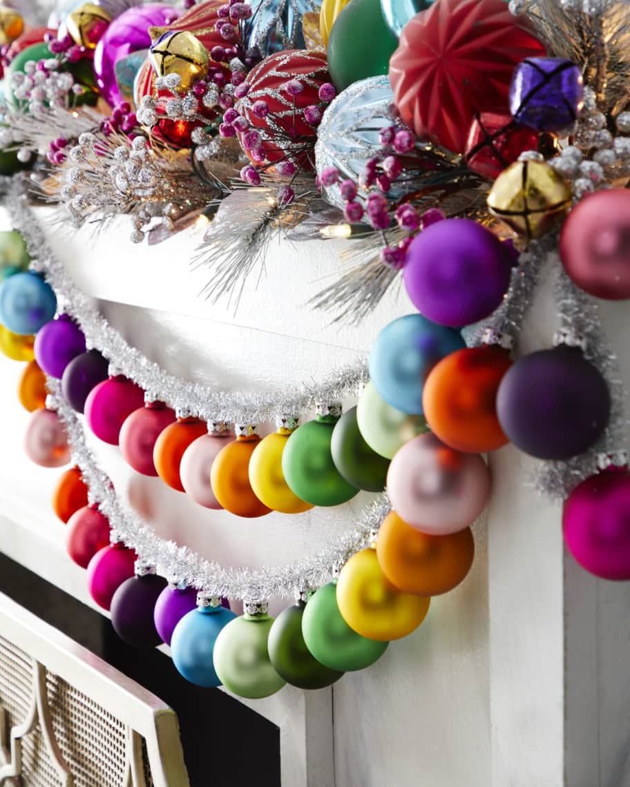 Cody Foster & Co Rainbow and Tinsel Large Silver Garland Horchow