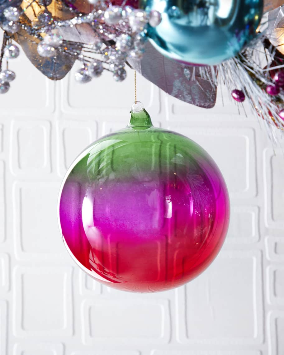 Image 1 of 1: 120mm Shiny Ombre Glass Ball Ornament
