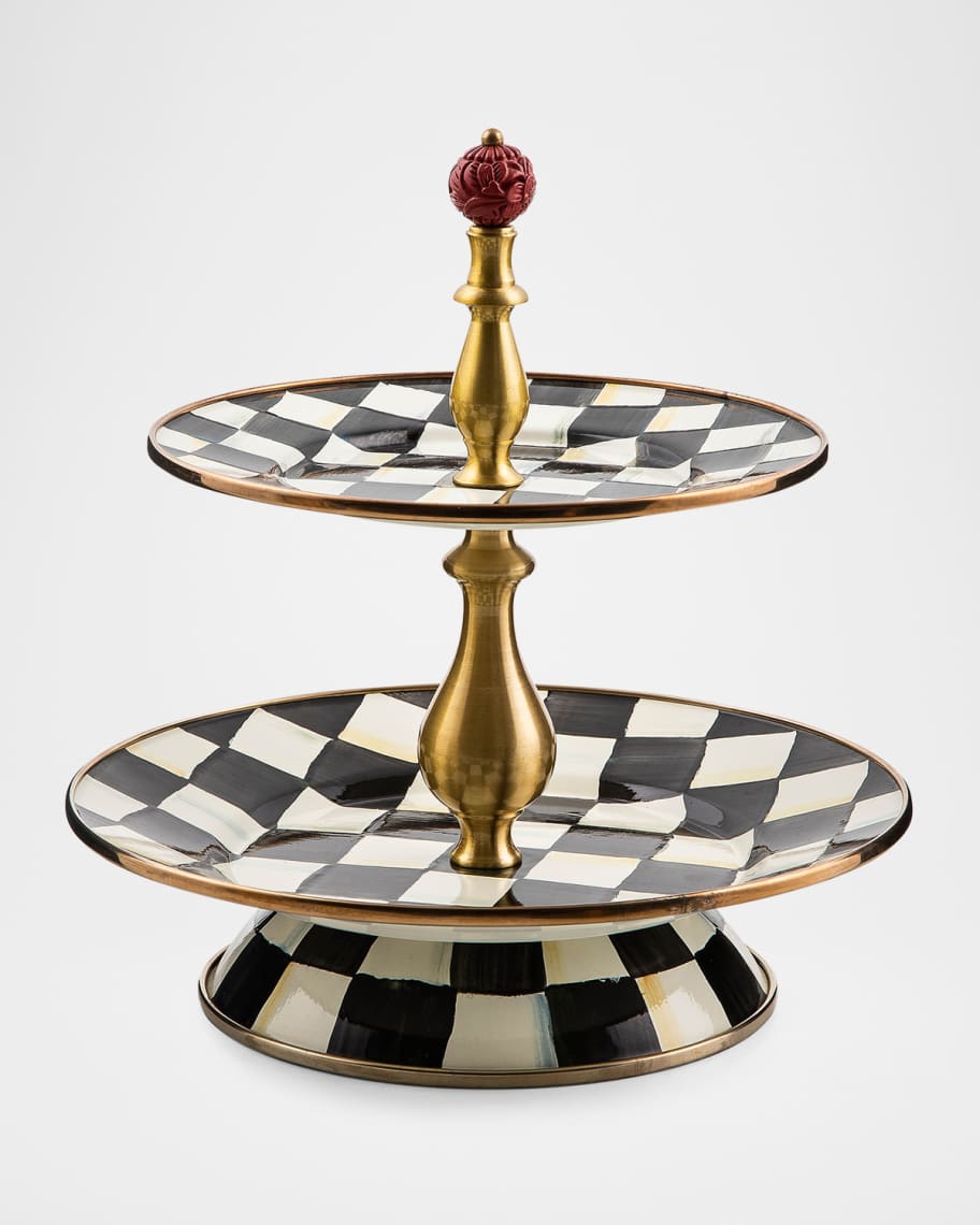 Image 1 of 7: Courtly Check Two-Tier Sweet Stand