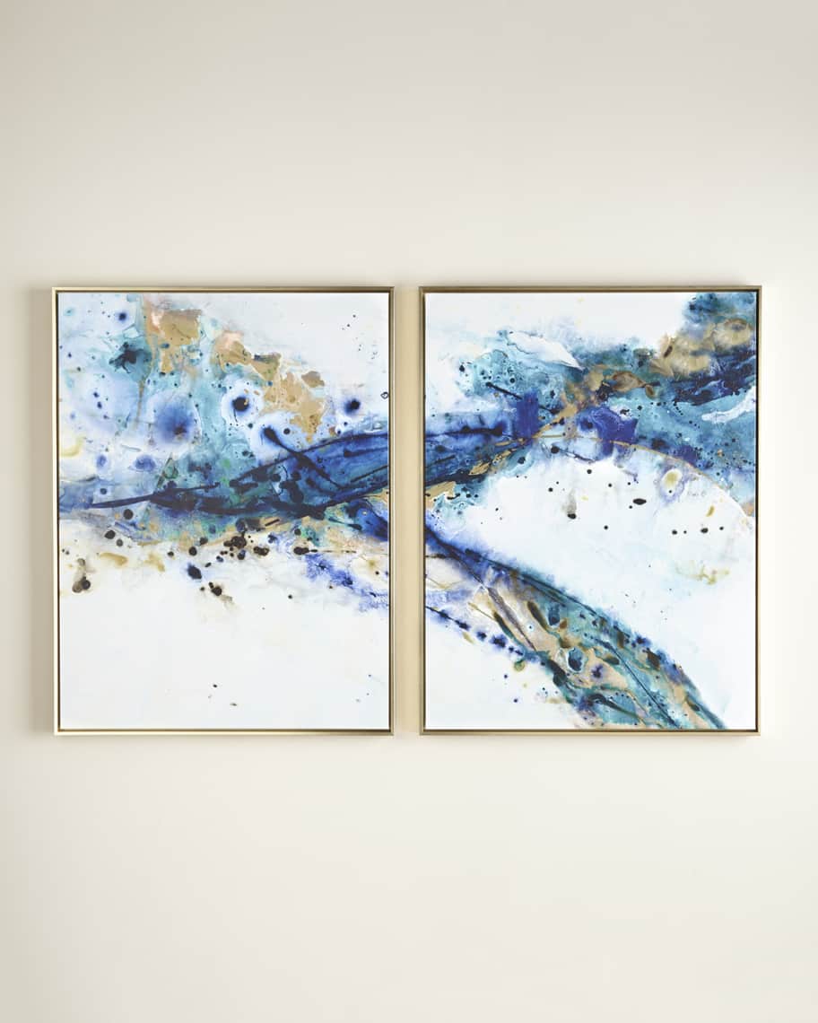 Two "Azure Canyon" Giclee on Canvas Wall Art Set