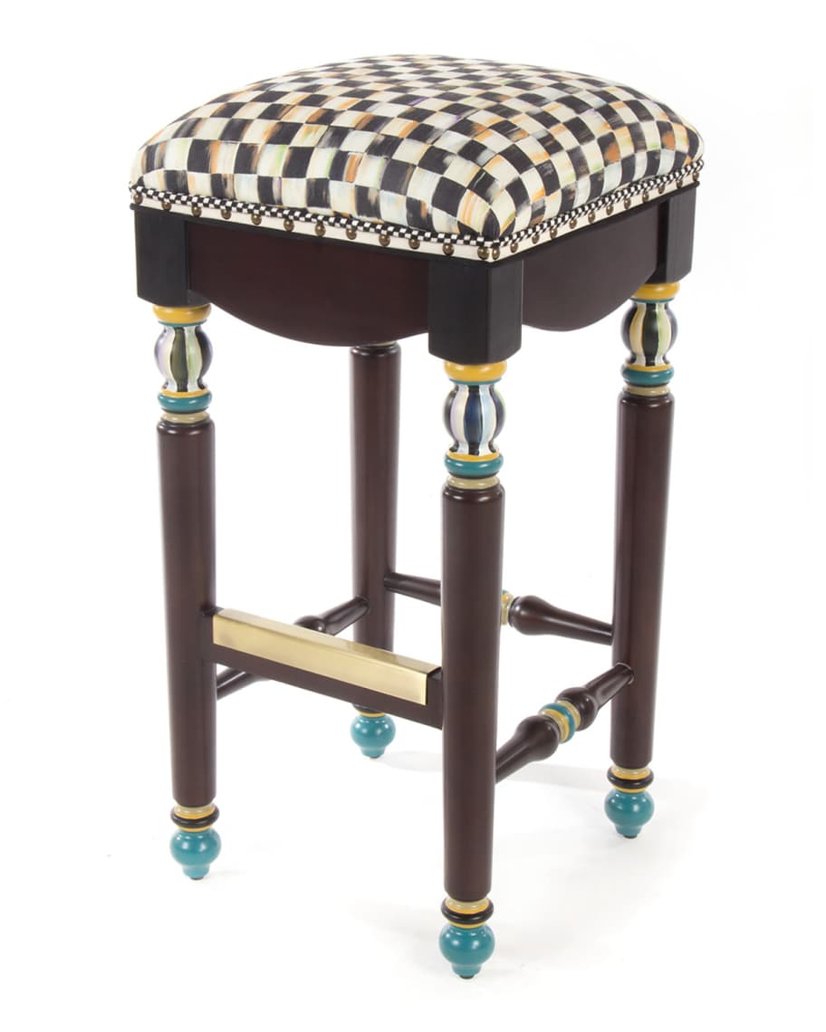 Image 1 of 1: Courtly Check Underpinnings Barstool