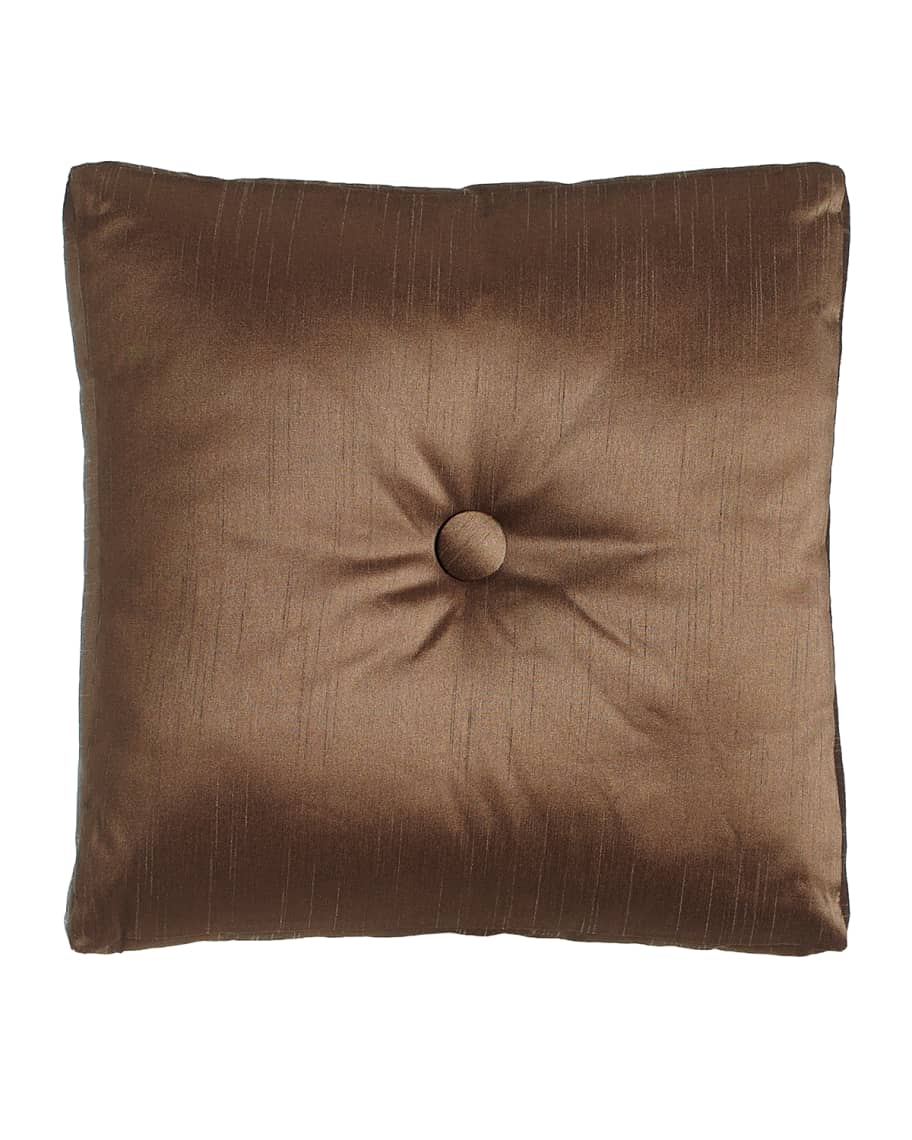 Dian Austin Couture Home Le Plaza Solid-Color Box Pillow with Button ...