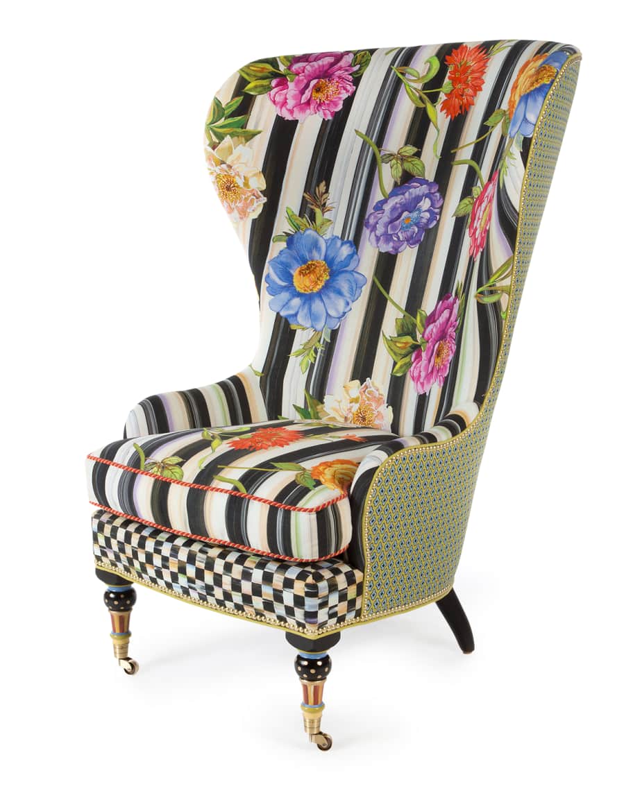 Image 3 of 5: Cutting Garden High-Back Wing Chair