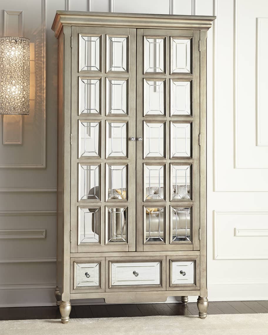 Image 1 of 2: Brielle Mirrored Cabinet