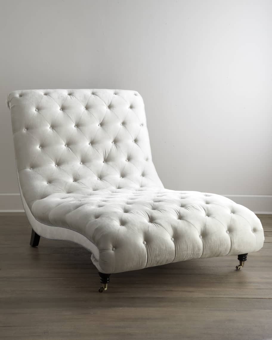 Haute House Tufted Silver Chaise Horchow