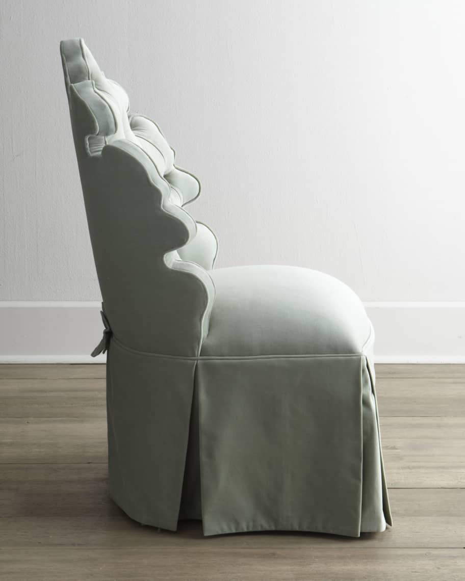 Haute House Isabella Vanity Seat, Monogrammed Vanity Chair